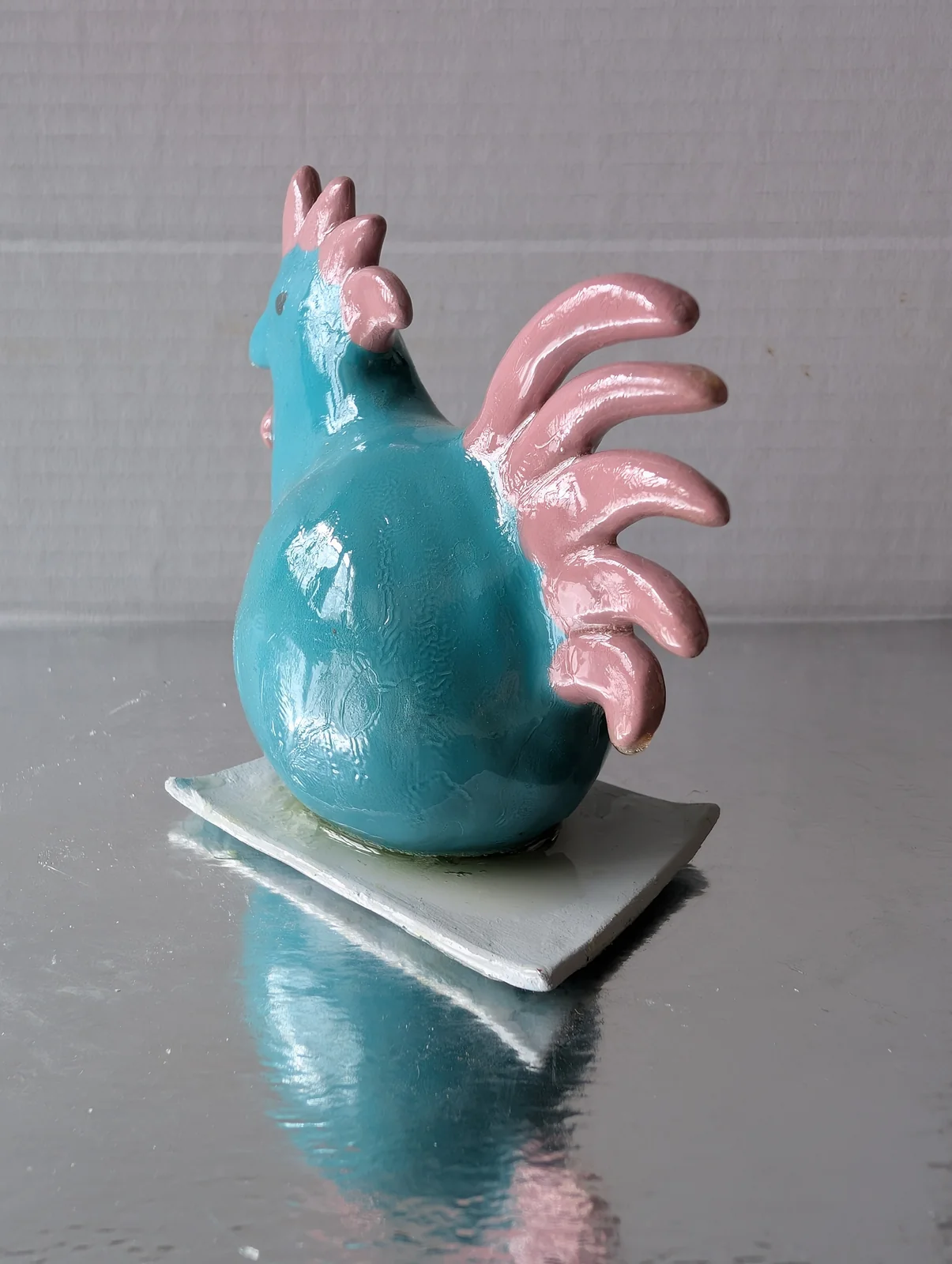 Poule turquoise, vue 3
