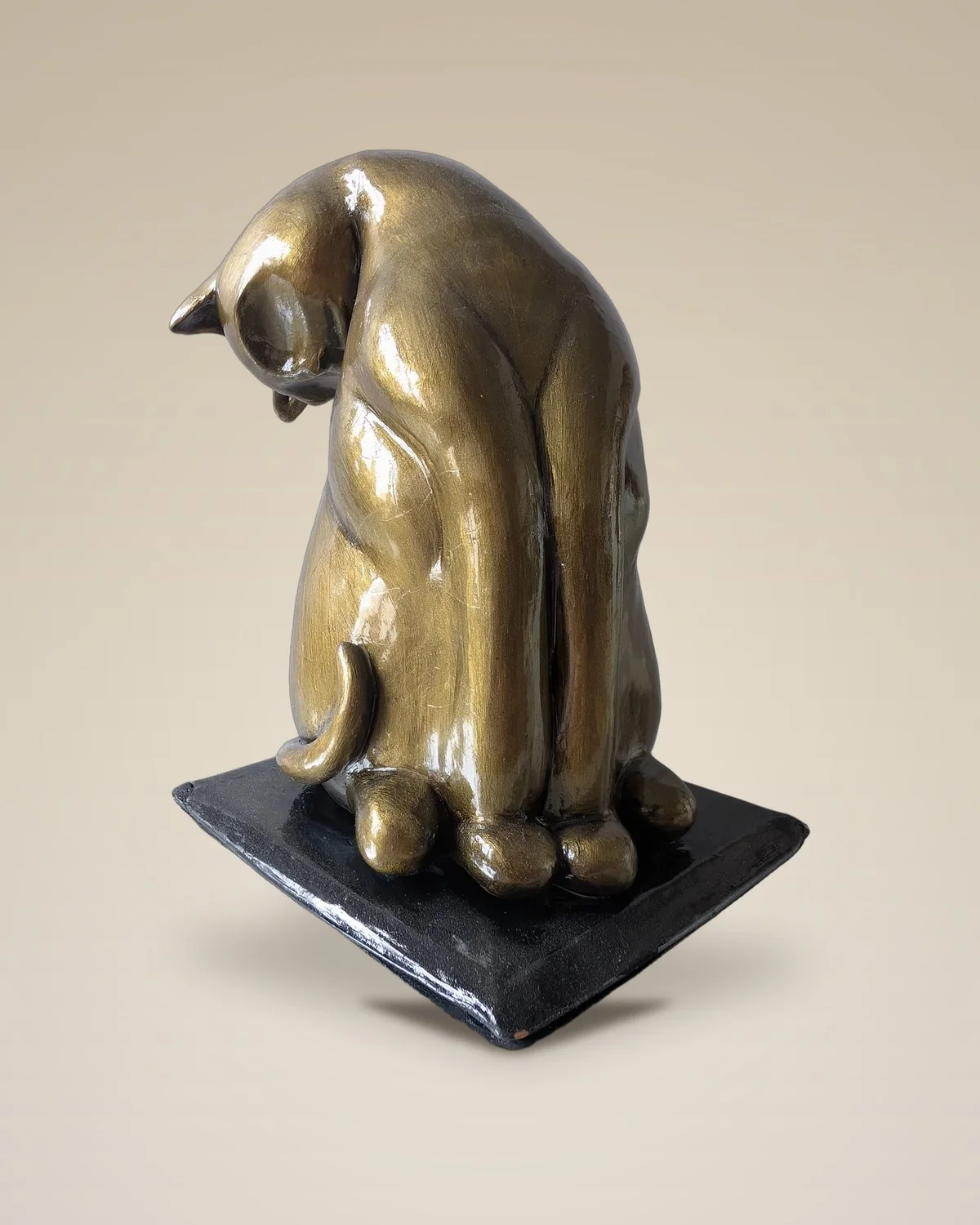 Chat bronze, vue 1