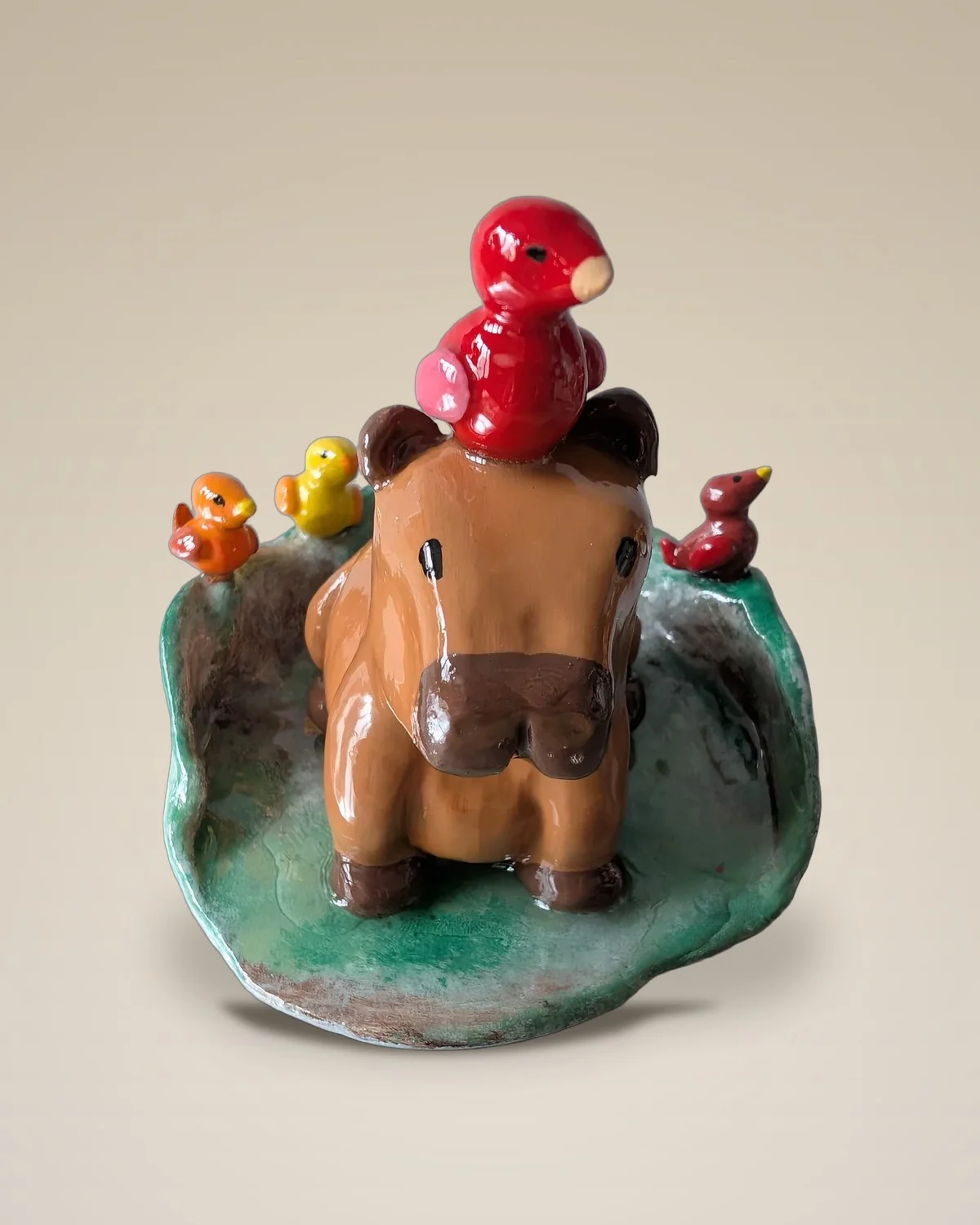 Capybara et les oiseaux, vue 1