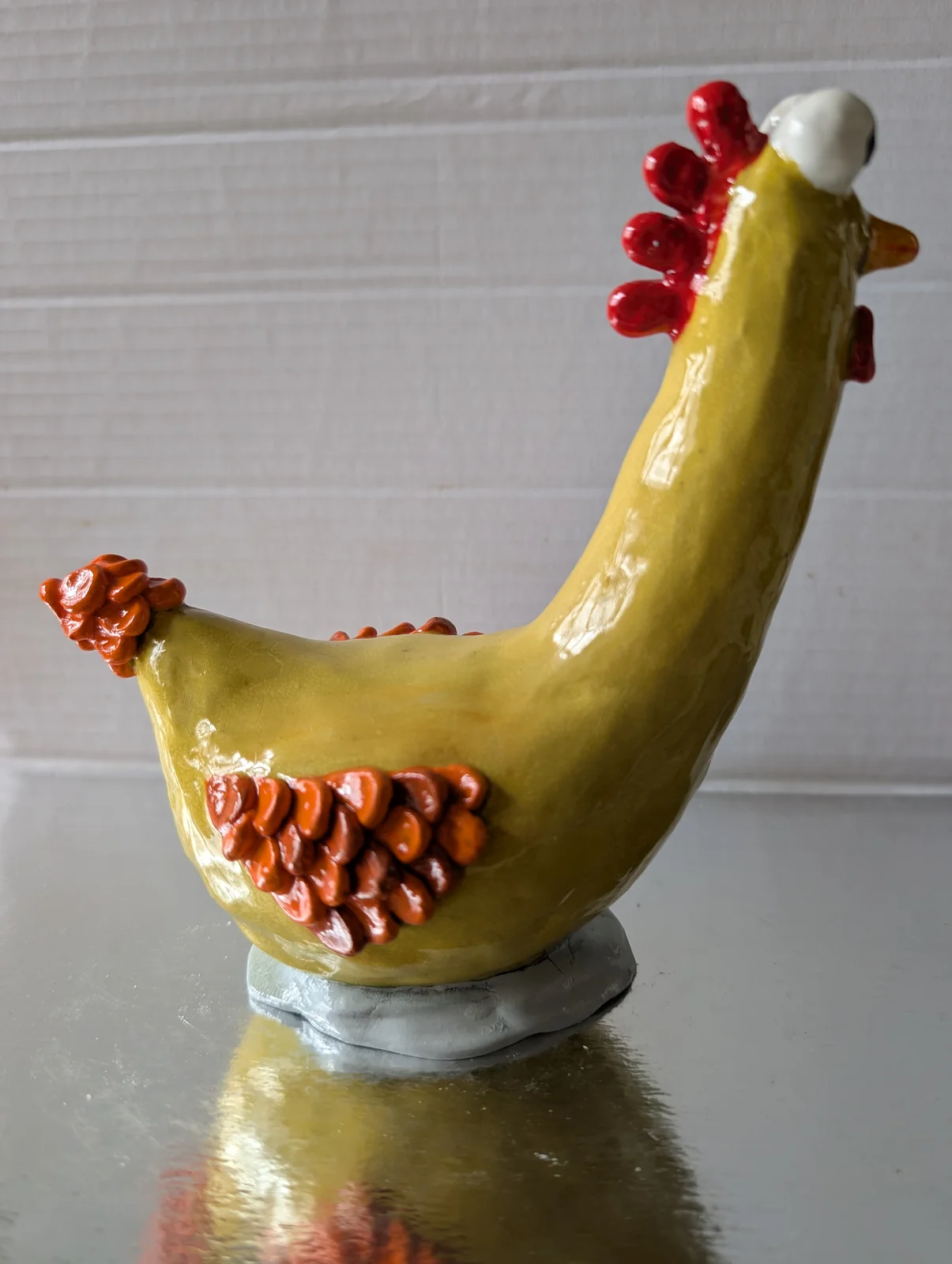 Poule jaune, vue 3